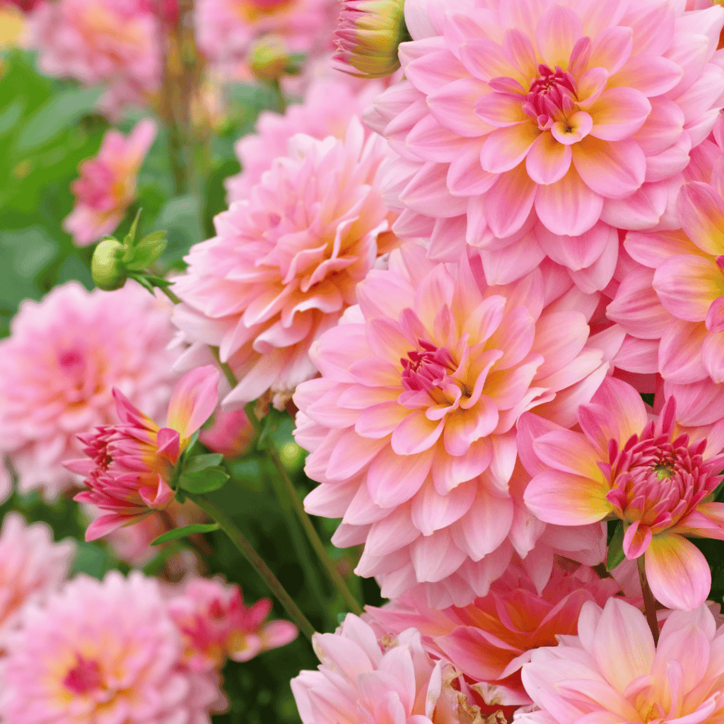 pink dahlia flowers