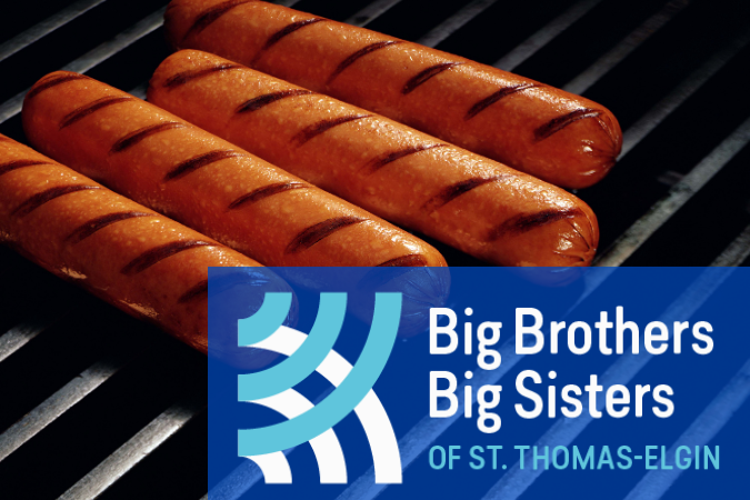 Hot Dogs on BBQ, Big Brothers Big Sisters St. Thomas Logo